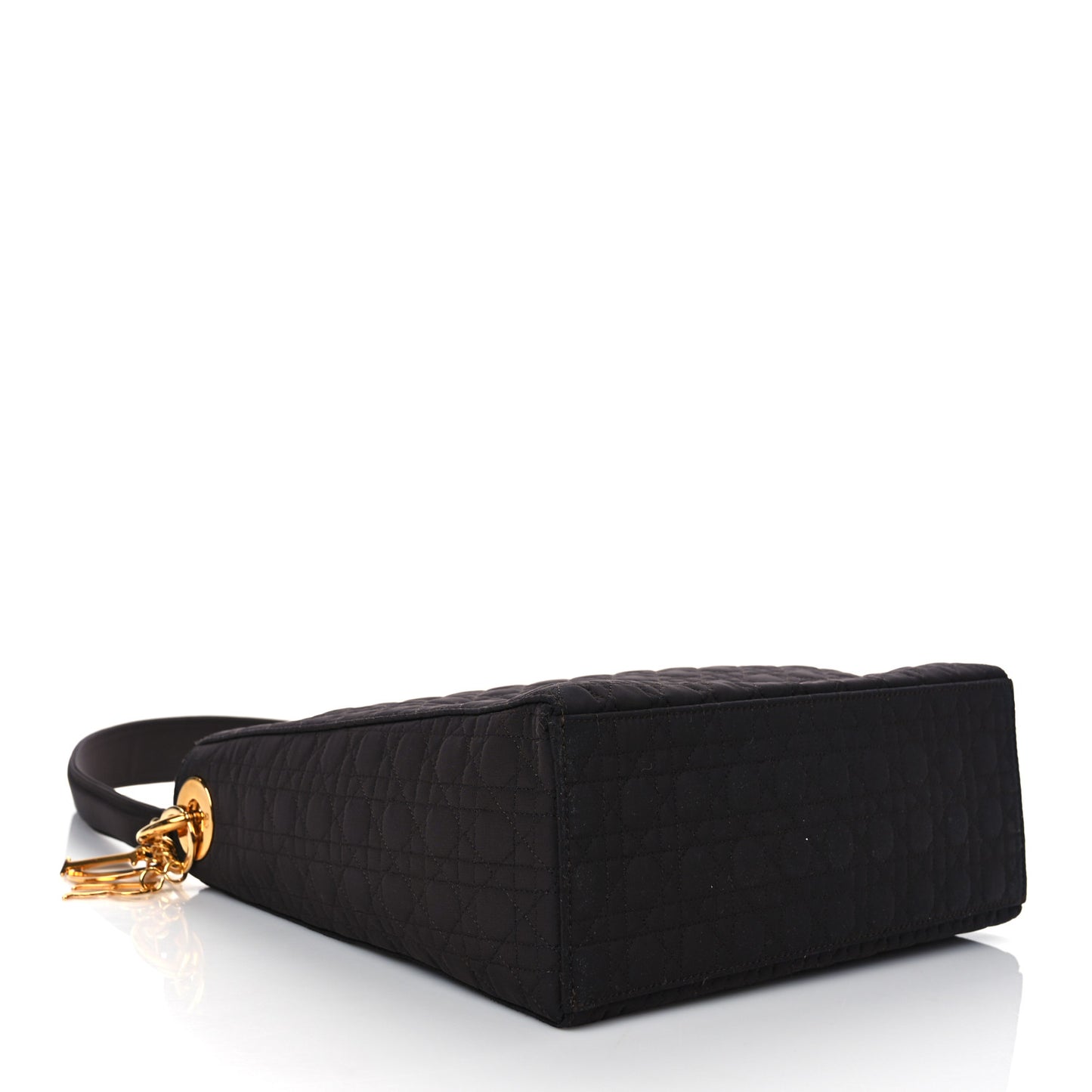 Nylon Cannage Shoulder Bag Marron Fonce