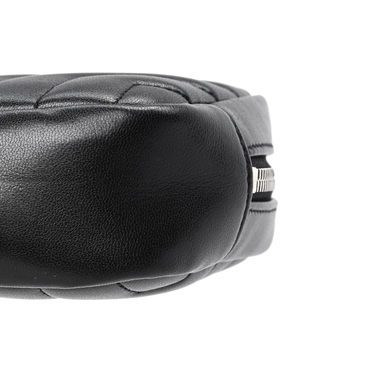 Lambskin Y Quilted Monogram Loulou Cosmetic Case Black