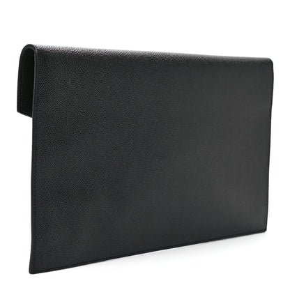 Saint Laurent Grain De Poudre Uptown Pouch Black 3 of 12