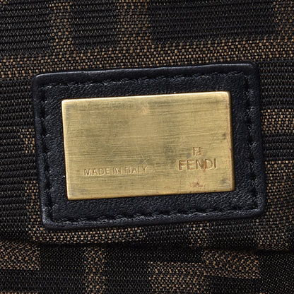Fendi Goatskin Zucca Large Peekaboo Iconic Satchel Taupe Tobacco Moro 7 of 15