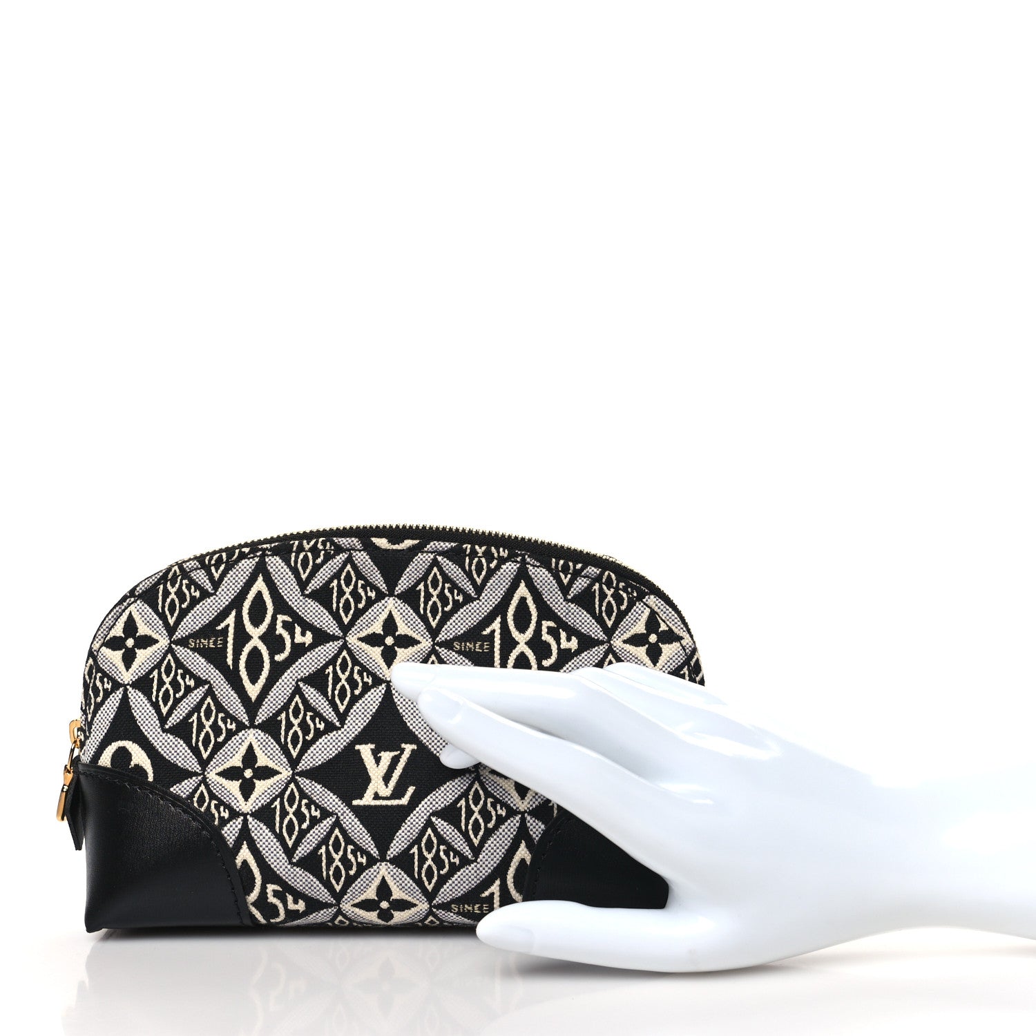 Louis Vuitton Jacquard Since 1854 Cosmetic Pouch PM Grey 2 of 9