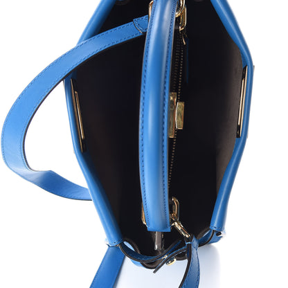 Fendi Vitello Seta Medium Peekaboo Iconic Satchel Blue Royal 8 of 9