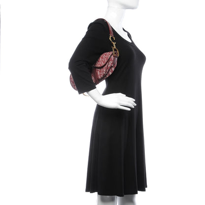 Christian Dior Monogram Saddle Bag Burgundy 2 of 7