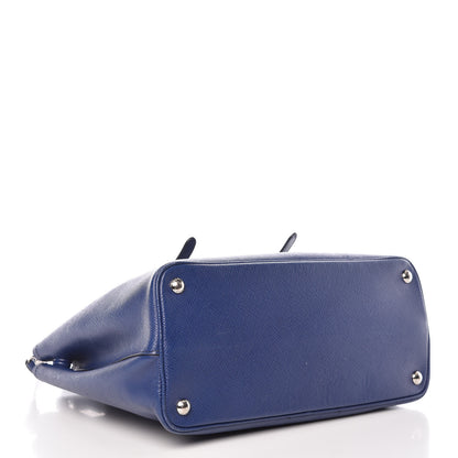 Prada Saffiano Cuir Small Double Handle Tote Inchiostro 4 of 20