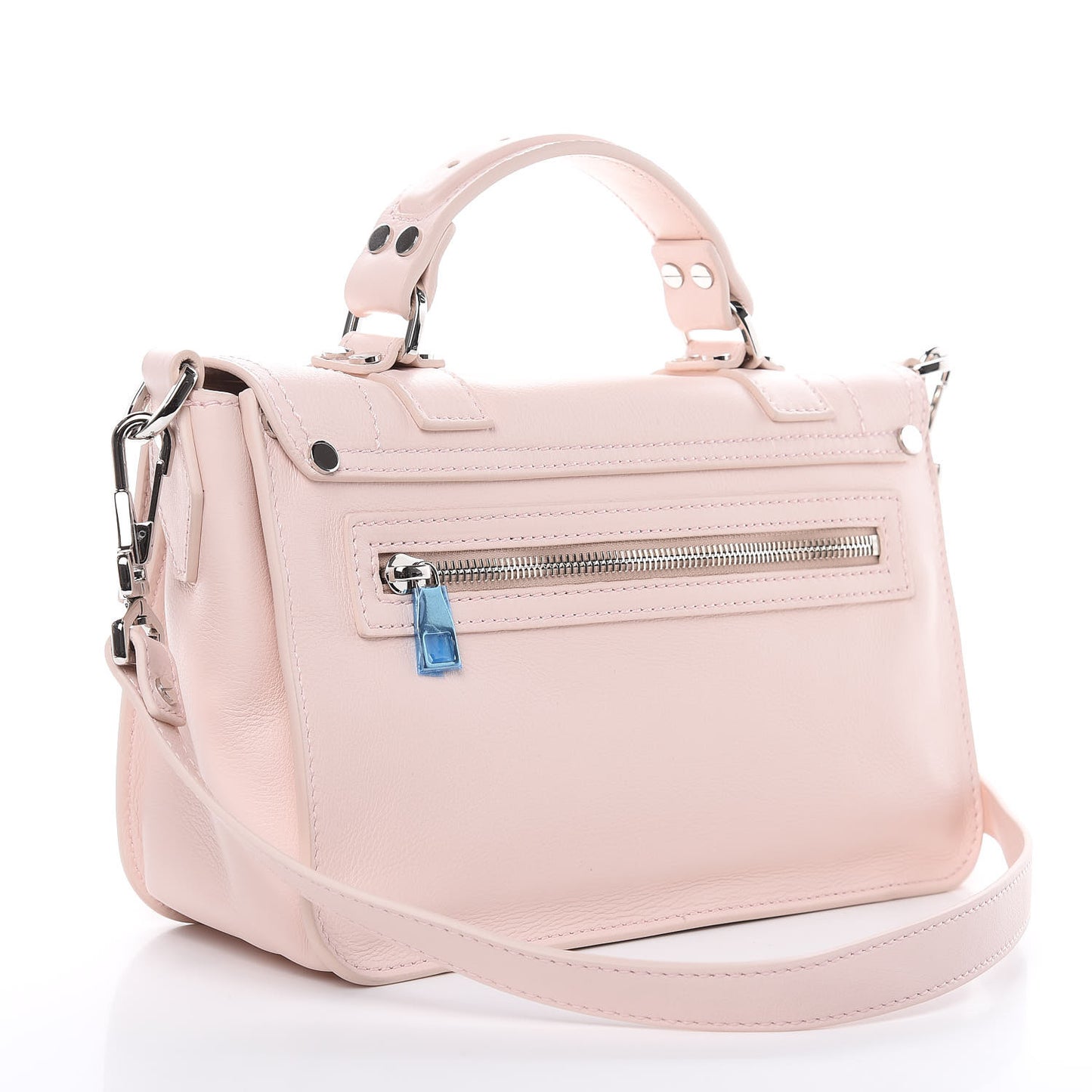 Grainy Calfskin Tiny PS1 Satchel Rose Quartz