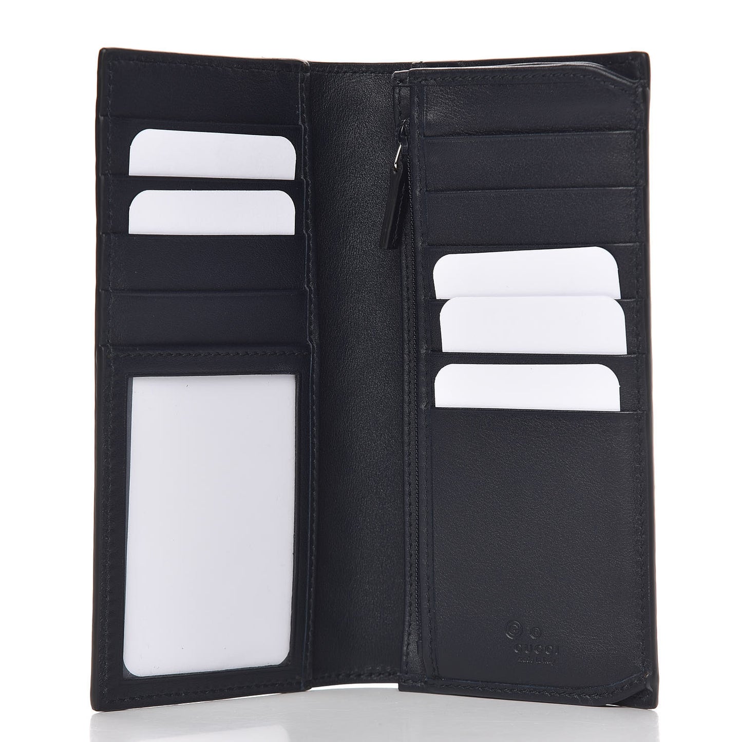 Microguccissima Bi-Fold Organizer Wallet Blue