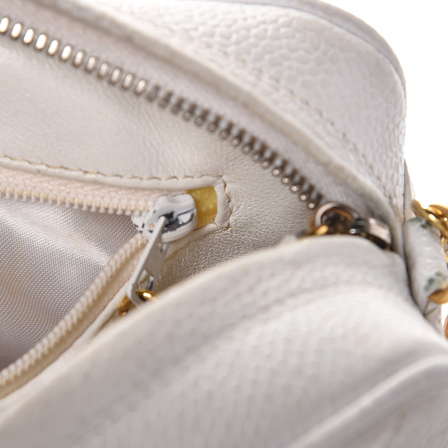 Chanel Caviar Quilted Camera Case White 12 of 22