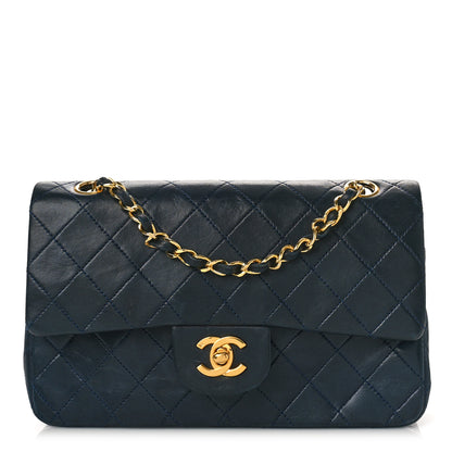 Chanel Lambskin Quilted Small Double Flap Navy 1 of 14