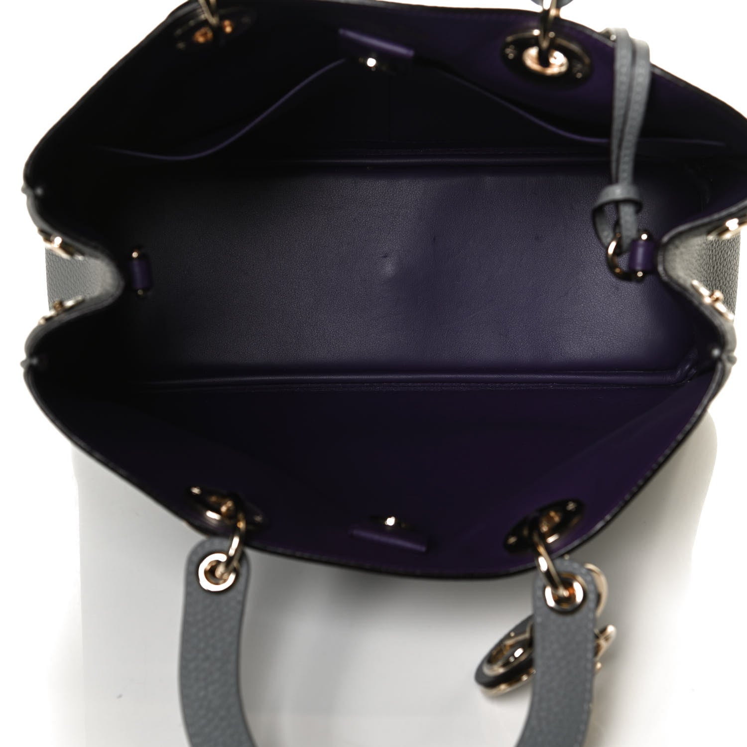 Christian Dior Bullcalf Medium Diorissimo Tote Gris 5 of 12