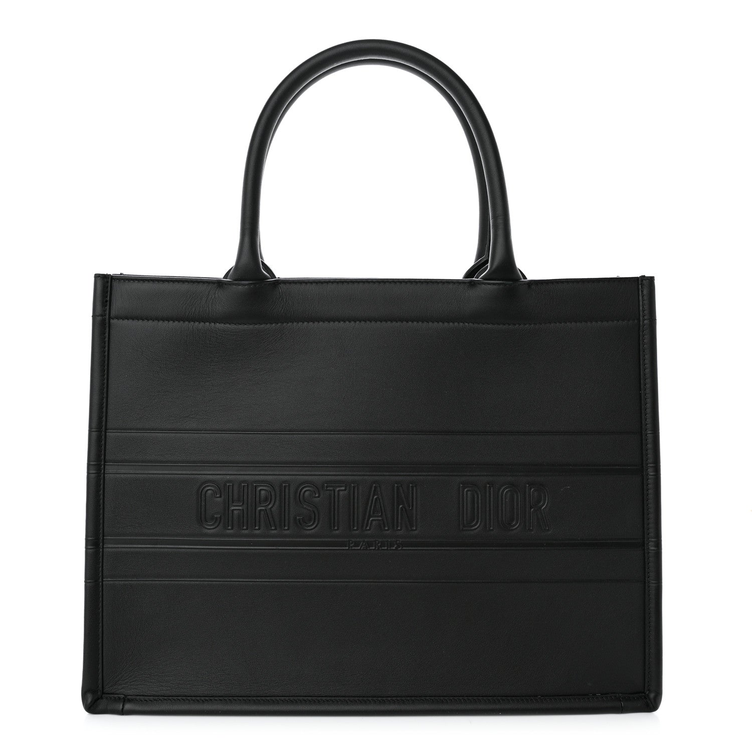 Christian Dior Calfskin Embossed Medium Book Tote Black 1 of 11