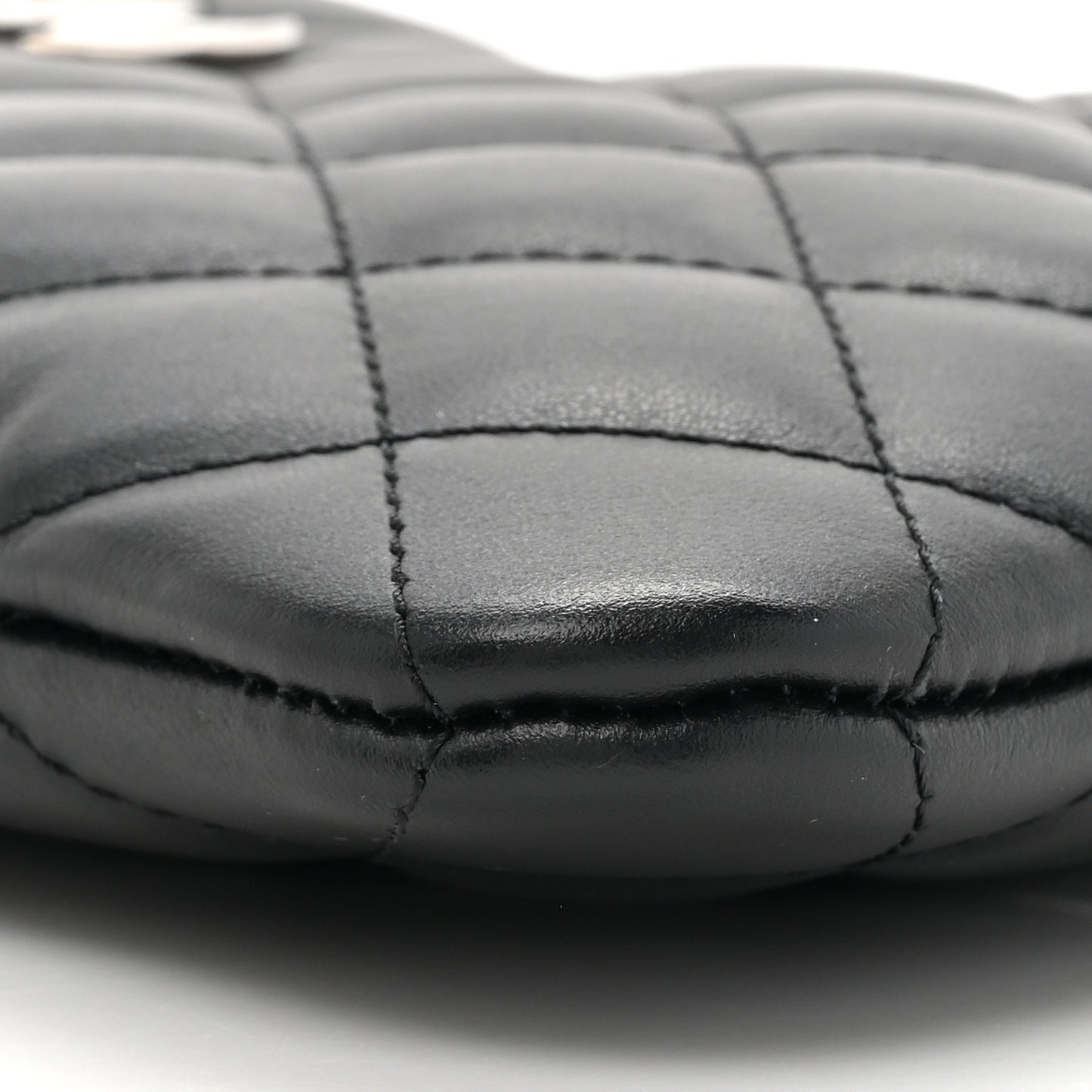 Lambskin Quilted Crossbody Bag Black