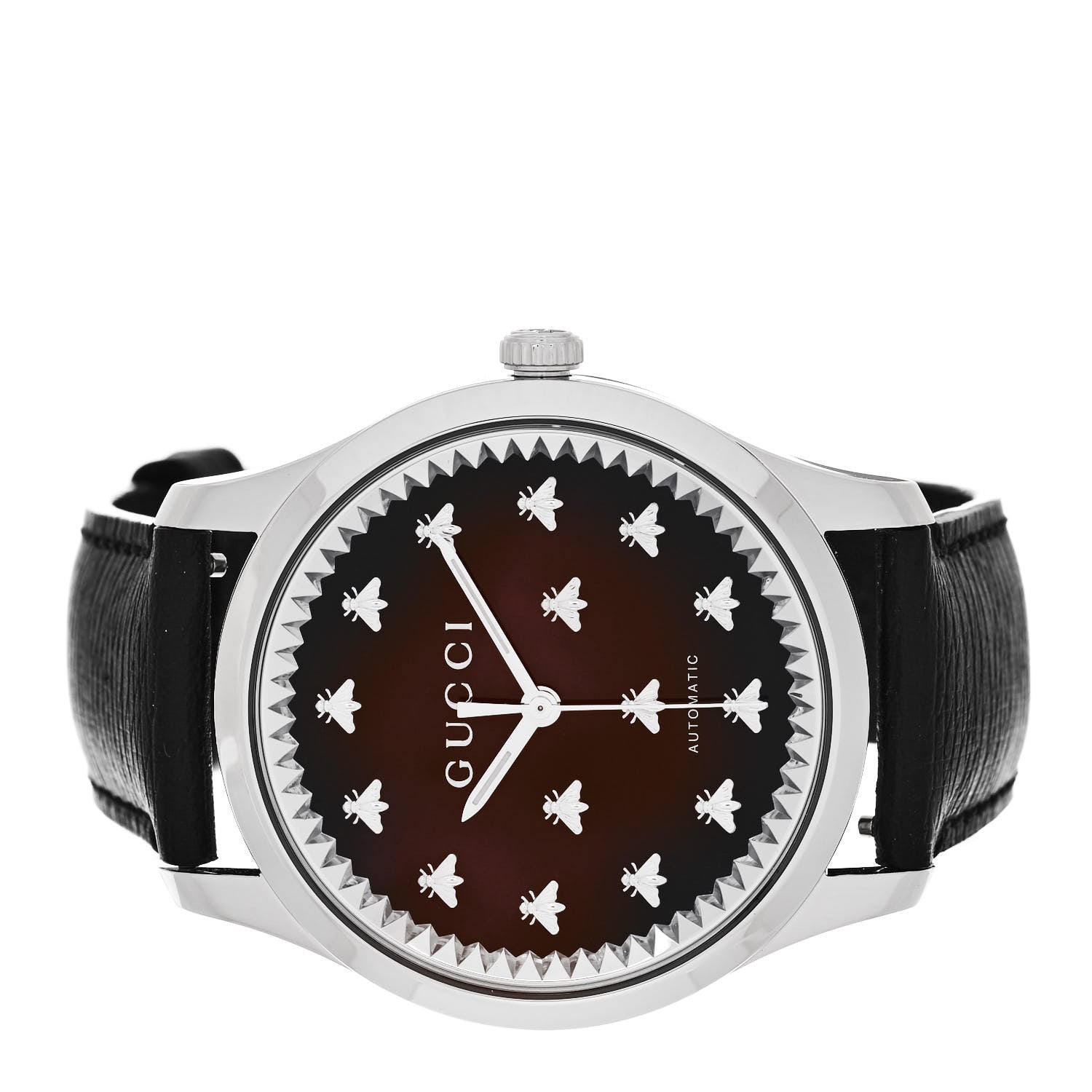 Gucci Stainless Steel Calfskin 42mm G-Timeless Bee Automatic Watch Dark Red 2 of 4