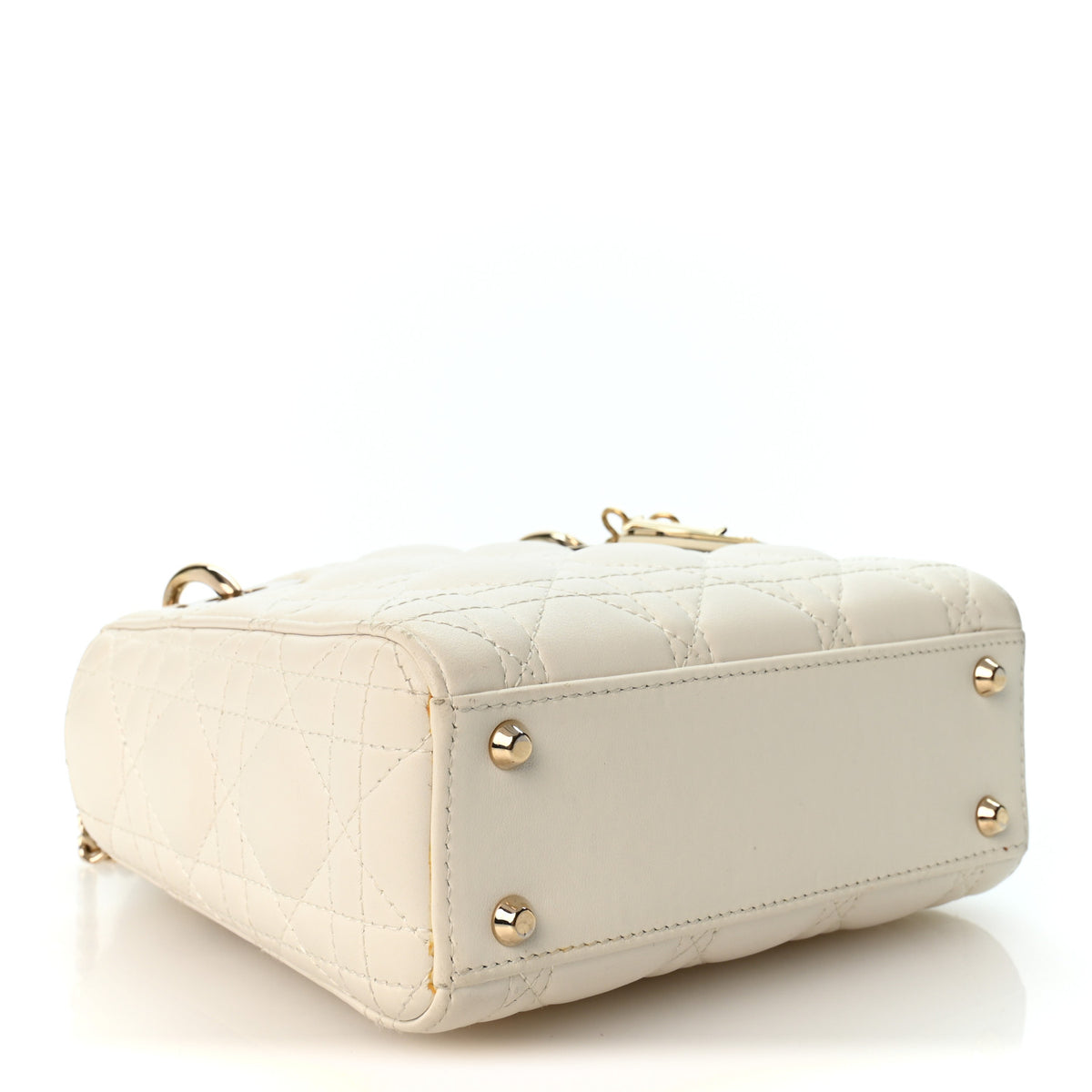 Christian Dior Lambskin Cannage Mini Lady Dior White 6 of 17