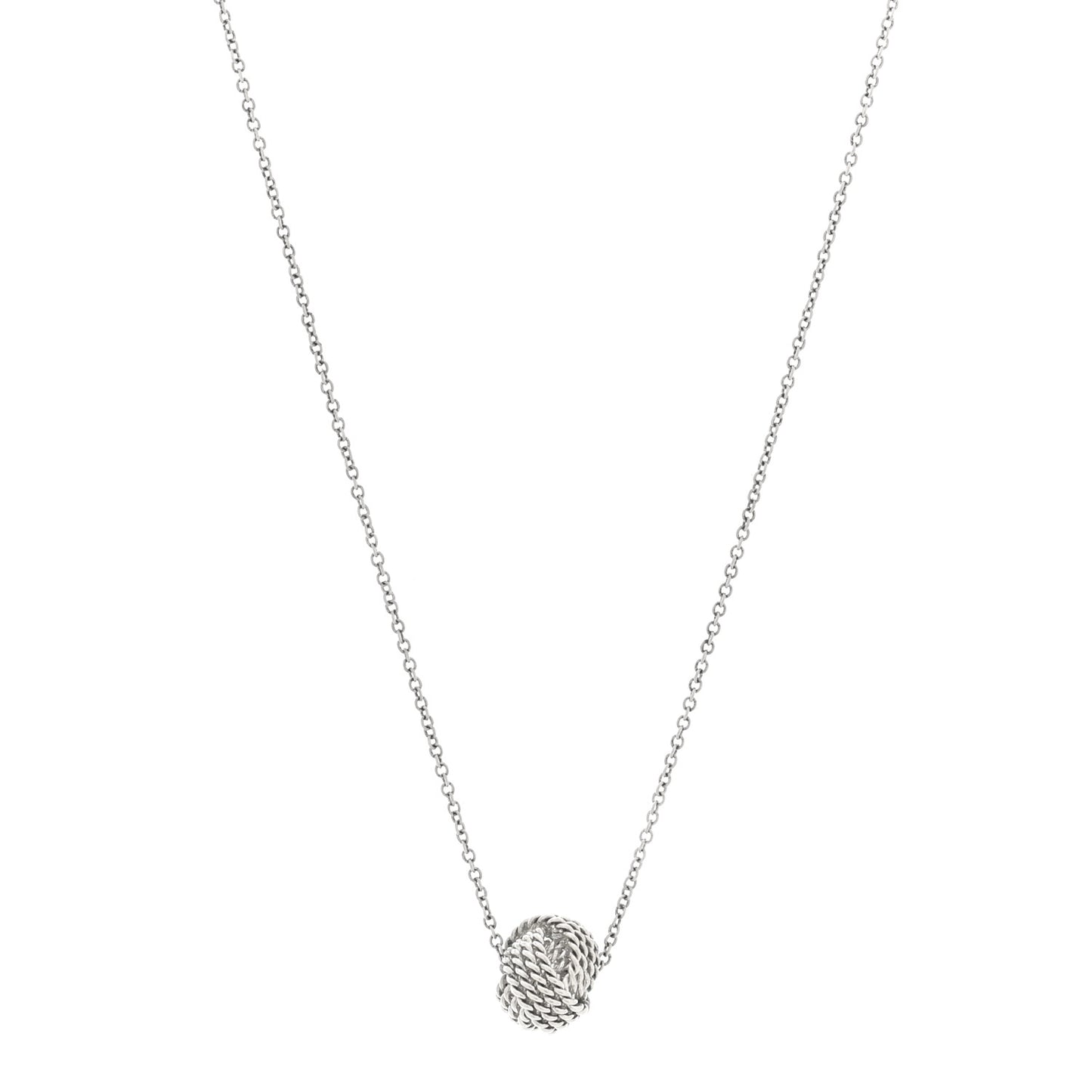 Sterling Silver Twist Knot Pendant Necklace