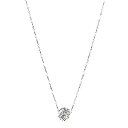 Tiffany Sterling Silver Twist Knot Pendant Necklace 1 of 4