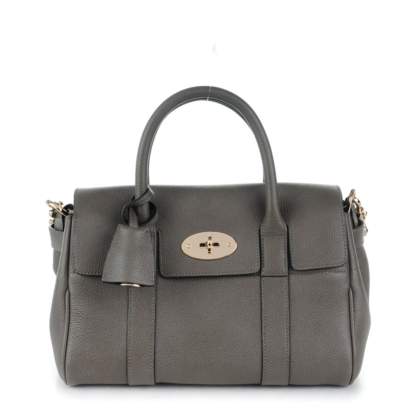 Classic Grain Small Bayswater Satchel Mole Grey