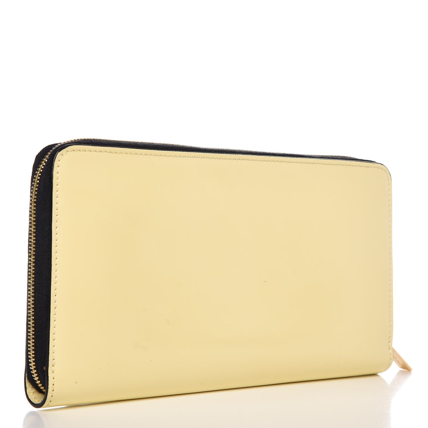 Spazzolato Calfskin Large Zip Around Multifunction Wallet Yellow