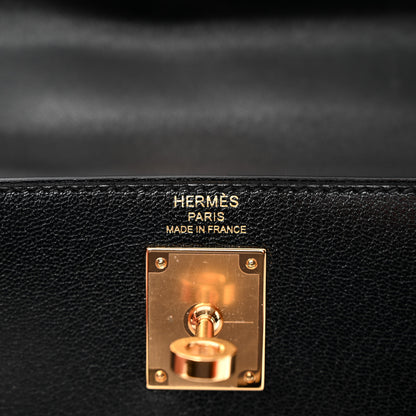 Hermes Chevre Chamkila Kelly Elan Black 6 of 17