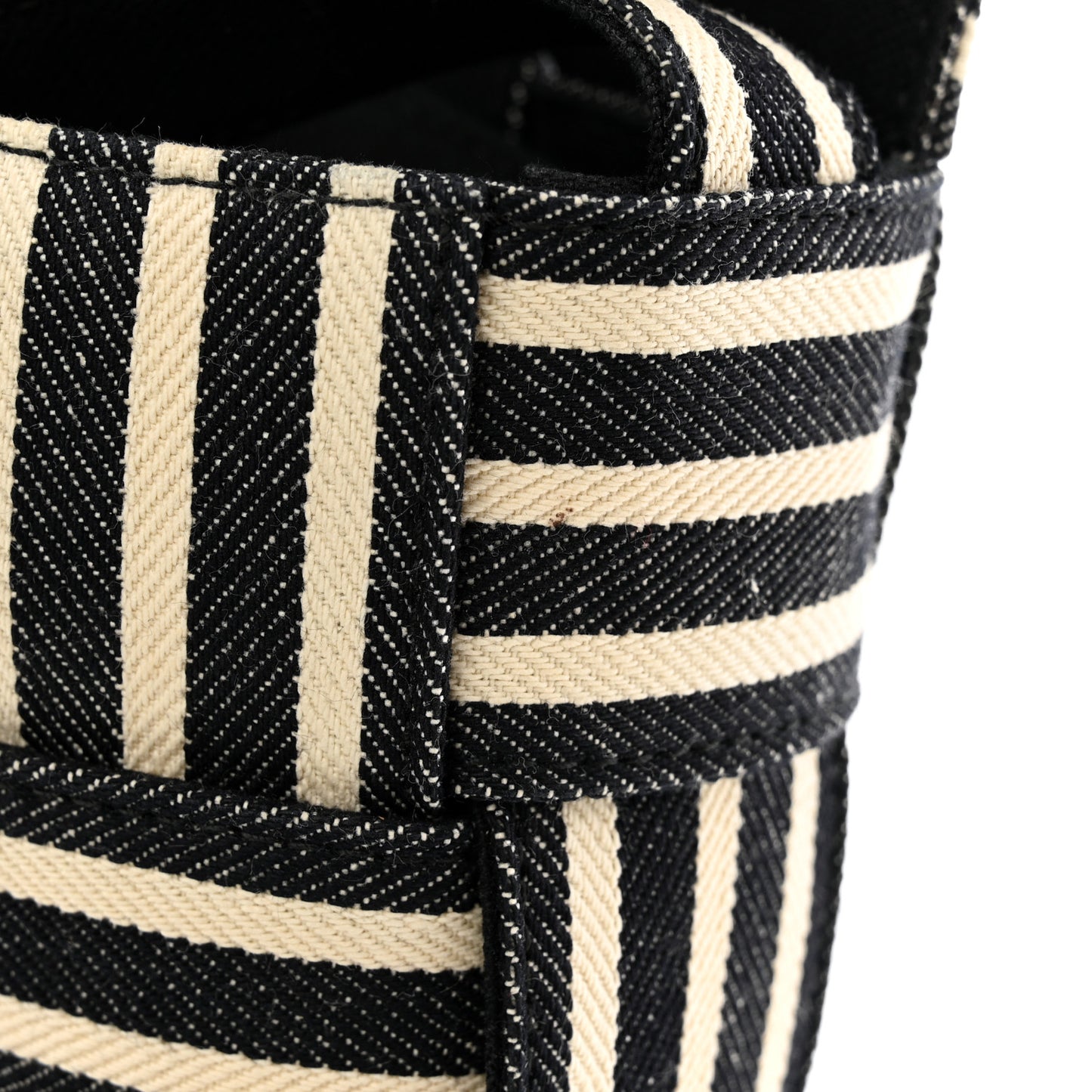 Denim Maxi Intrecciato Padded Cassette High Frequency Crossbody Bag Navy White Black