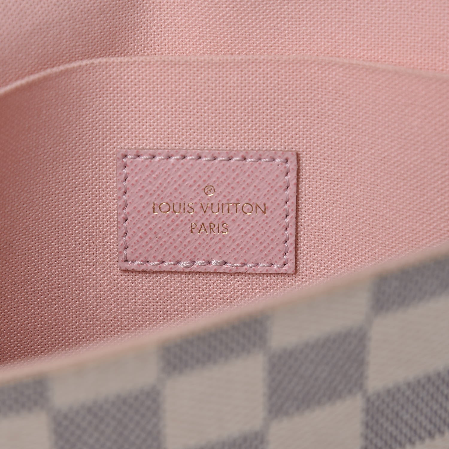 Louis Vuitton Damier Azur Pochette Felicie Chain Wallet Rose Ballerine 6 of 11