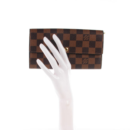 Louis Vuitton Damier Ebene Sarah Wallet 2 of 7