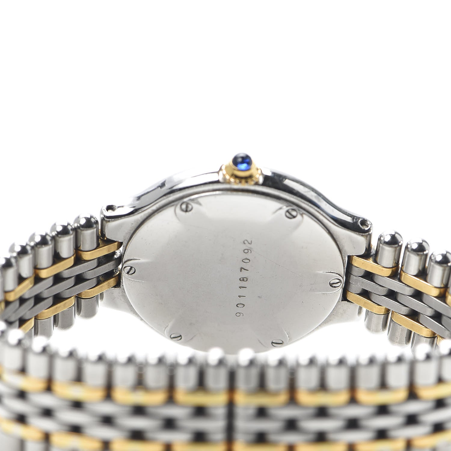 Cartier Stainless Steel 18K Yellow Gold 28mm Must De 21 Bullet Link Quartz Watch 5 of 6