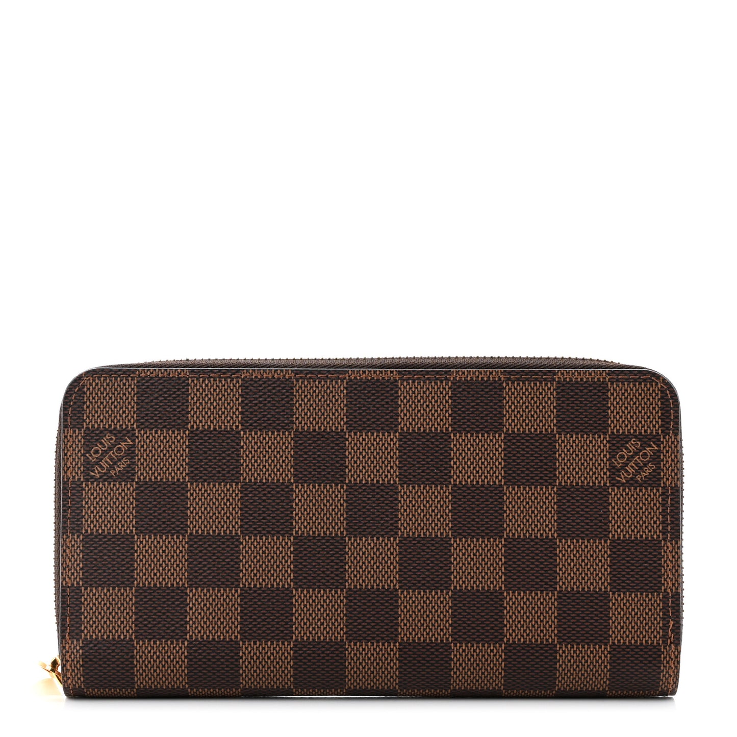 Damier Ebene Zippy Wallet Rose Ballerine