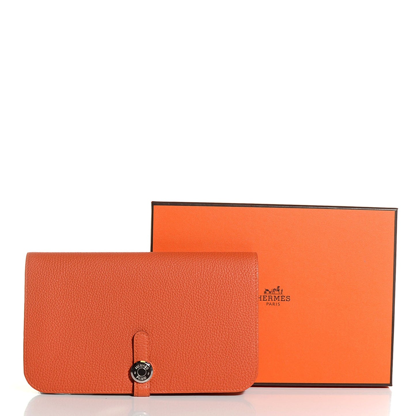 Togo Dogon Duo Wallet Orange
