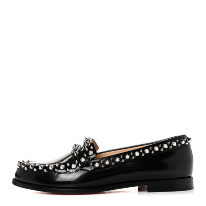 Christian Louboutin Patent Calfskin Spikes Mattia Loafers 40.5 Black 1 of 8