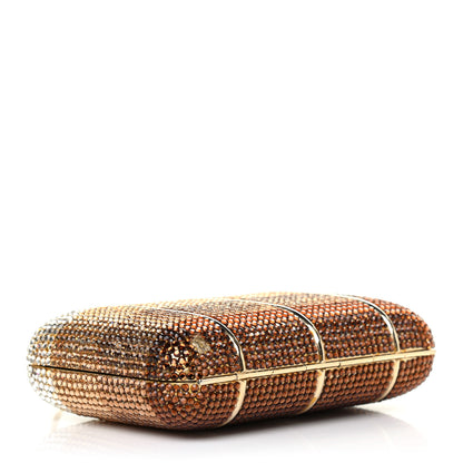 Judith Leiber Swarovski Crystal Minaudiere Clutch Gold Silver 3 of 4