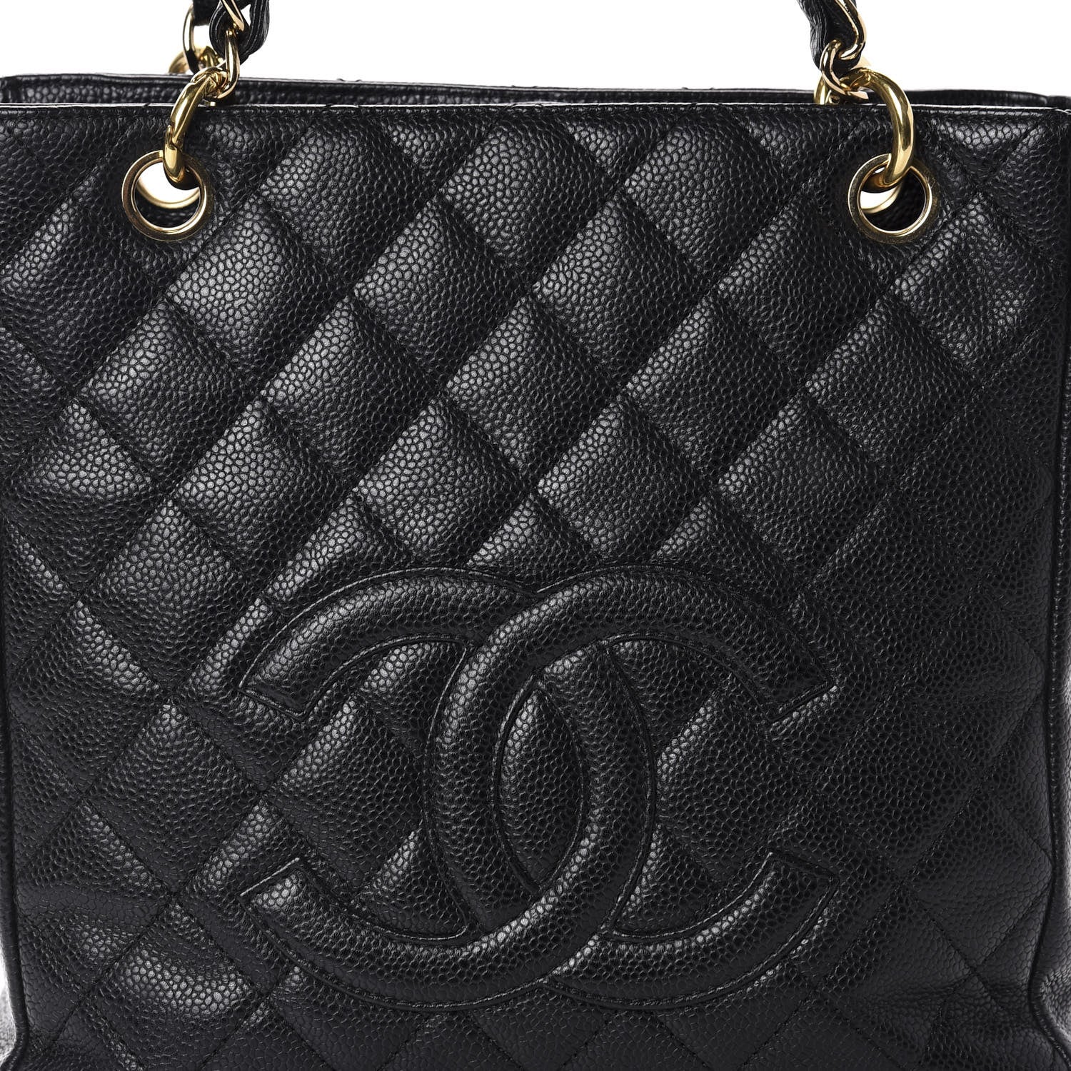 Chanel Caviar Quilted Petit Shopping Tote PST Black 9 of 9