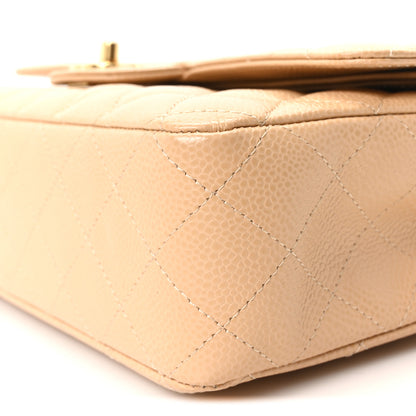 Chanel Caviar Quilted Medium Double Flap Beige 10 of 11