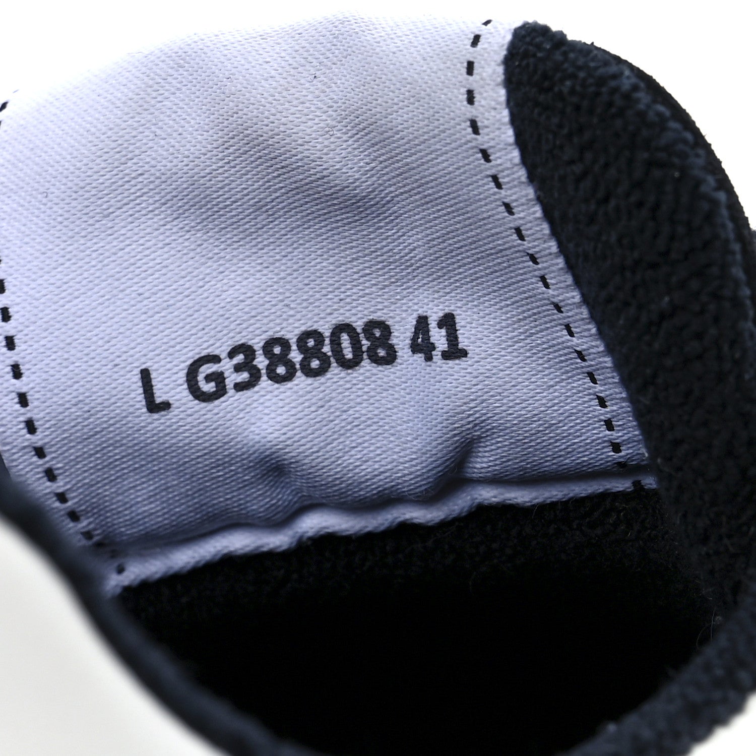 Chanel Grained Calfskin Fabric Womens Logo Sneakers 41White Black 7 of 9