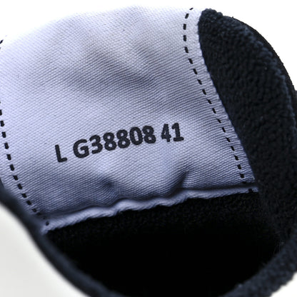 Chanel Grained Calfskin Fabric Womens Logo Sneakers 41White Black 7 of 9