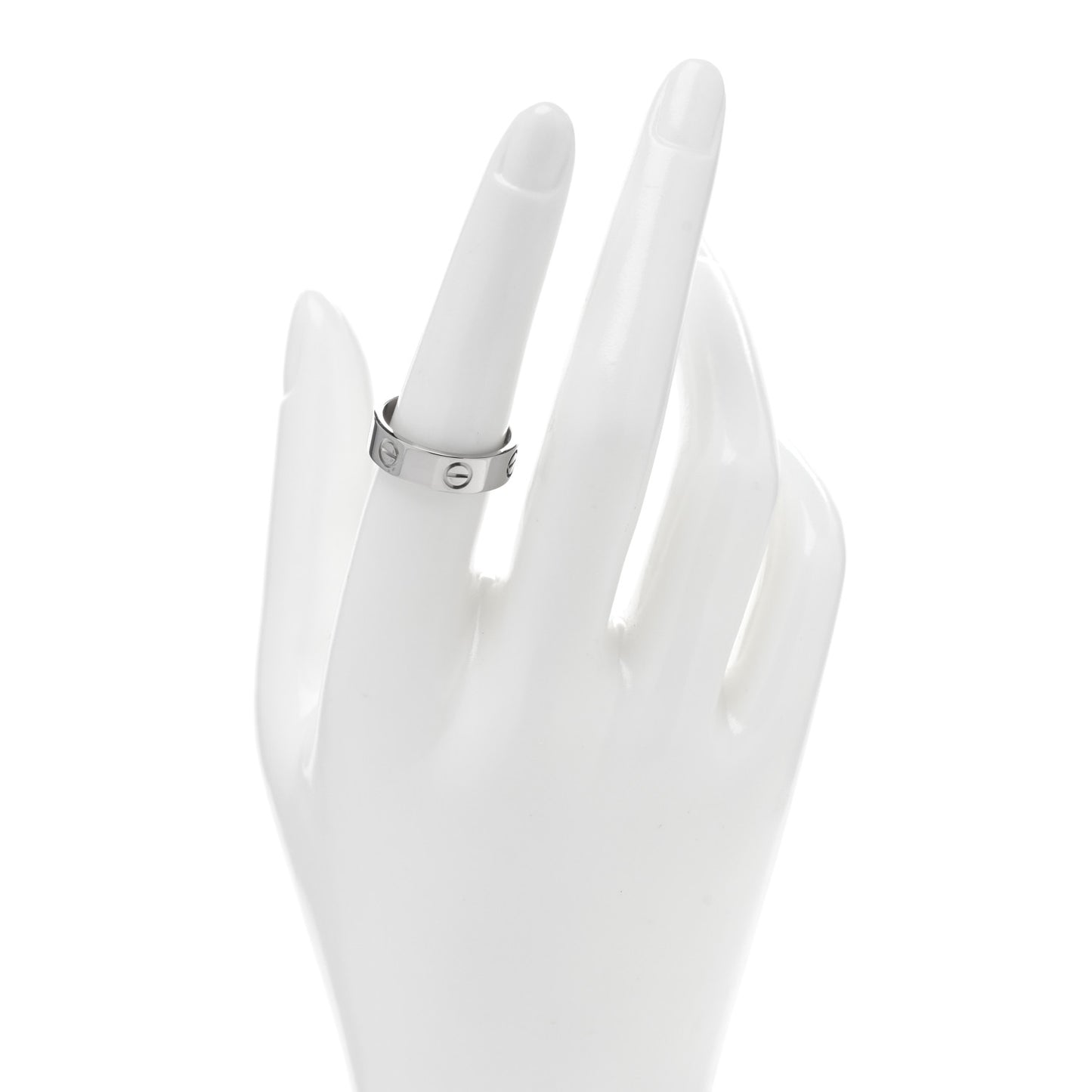 18K White Gold 5.5mm LOVE Ring 55 7.25