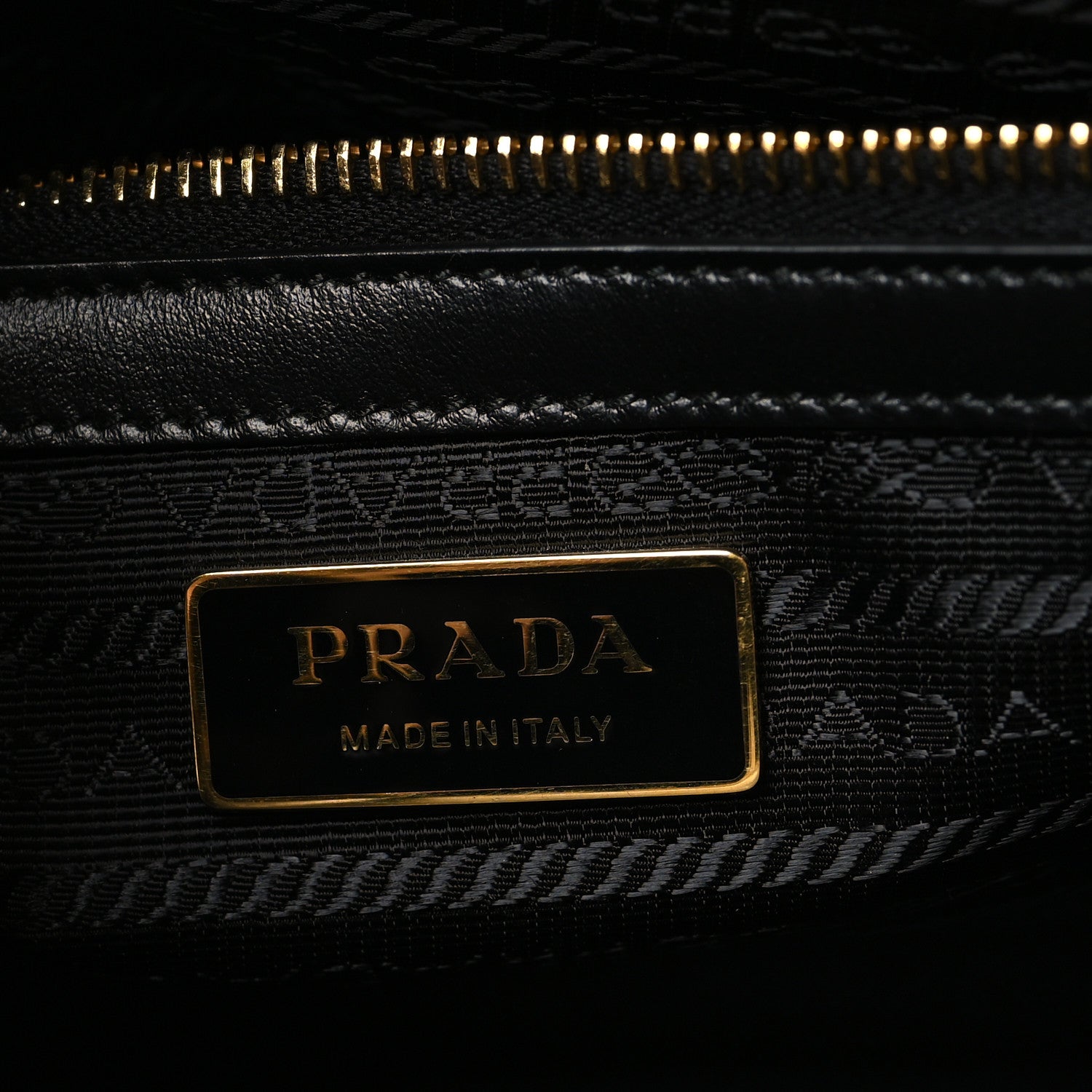 Prada Jacquard Saffiano Triangolo Symbole Embroidered Small Tote Black Corda 6 of 10