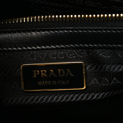 Prada Jacquard Saffiano Triangolo Symbole Embroidered Small Tote Black Corda 6 of 10