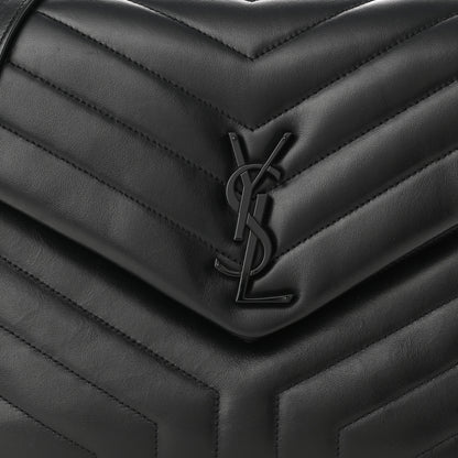 Saint Laurent Calfskin Y Quilted Monogram Monochrome Medium Loulou Chain Satchel Black 7 of 9