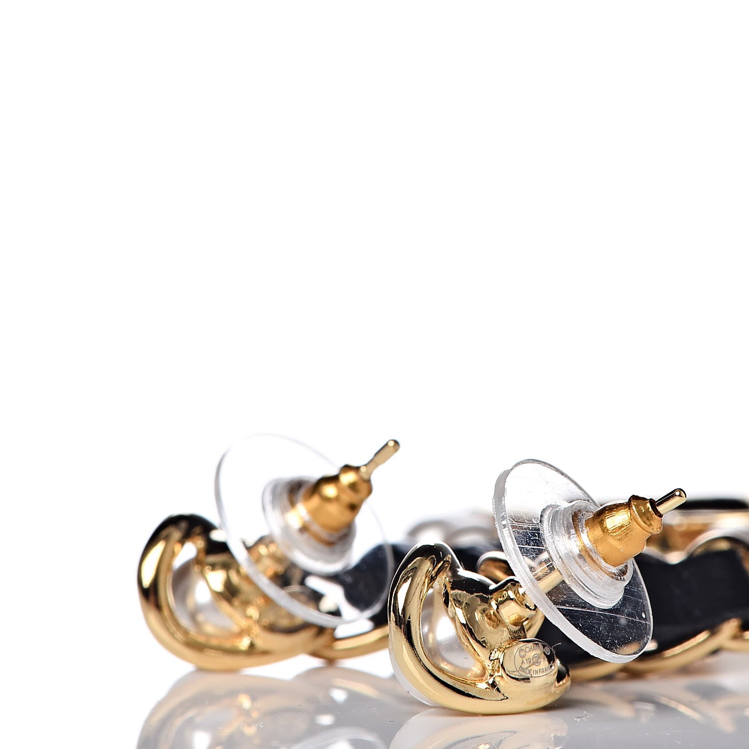 Chanel Pearl Heart CC Drop Earrings Gold 3 of 5