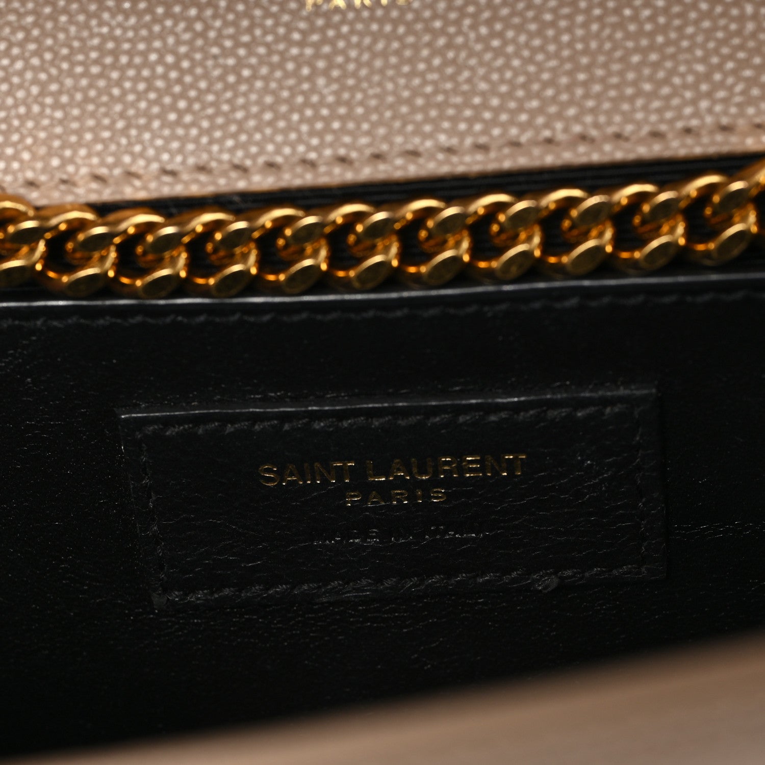 Saint Laurent Grain De Poudre Medium Monogram Kate Satchel Dark Beige 6 of 11