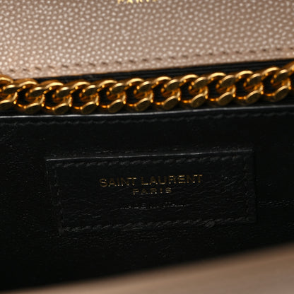 Saint Laurent Grain De Poudre Medium Monogram Kate Satchel Dark Beige 6 of 11