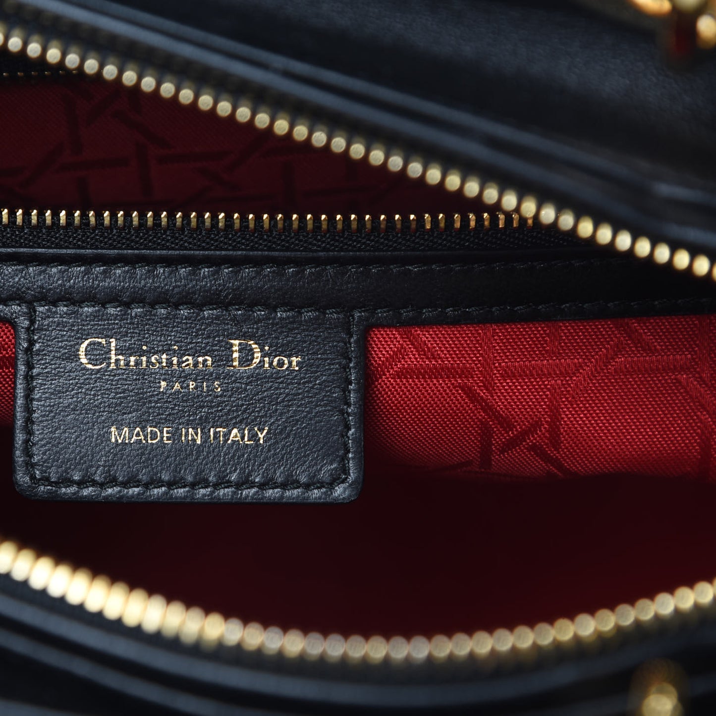 Lambskin Cannage Large Lady Dior Black