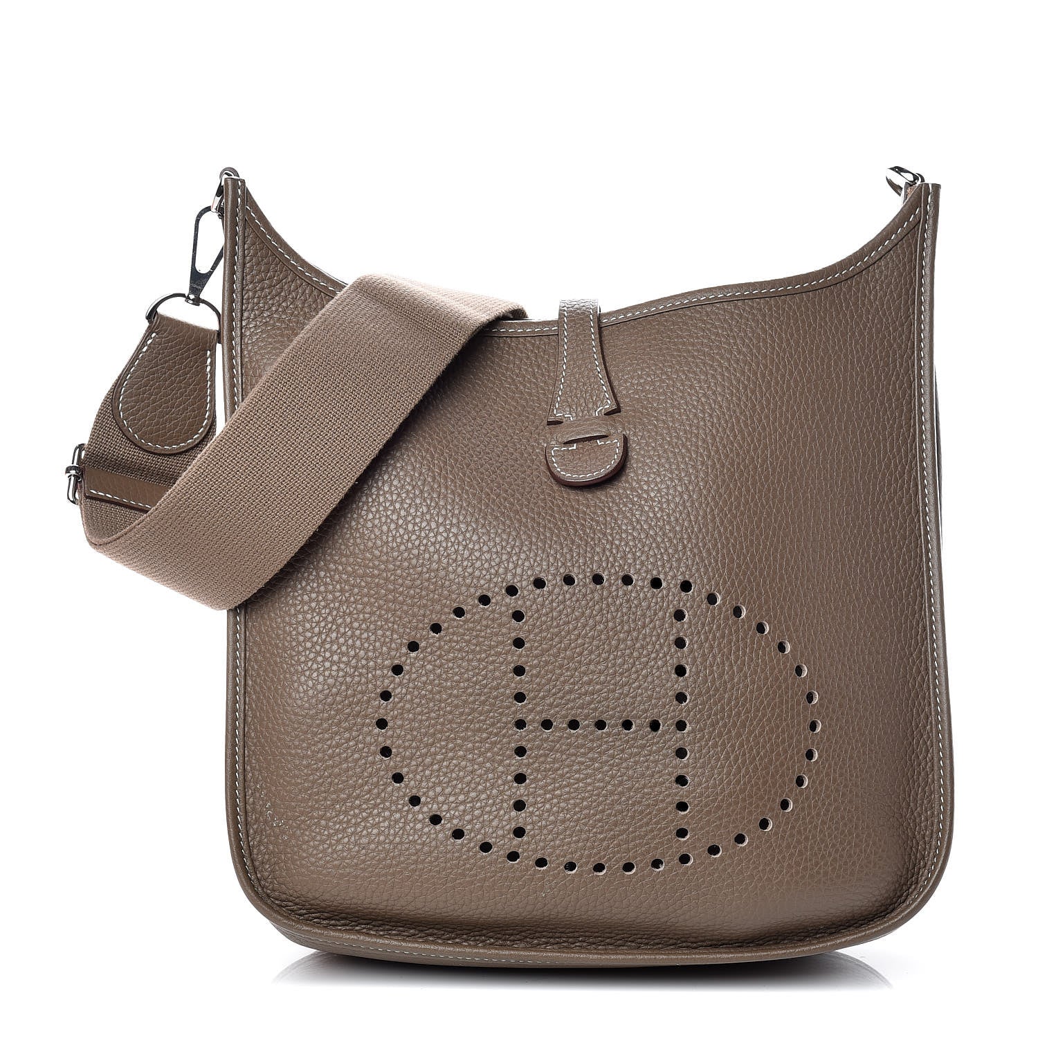 Hermes Taurillon Clemence Evelyne III PM Etoupe 1 of 12
