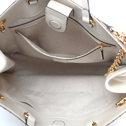 Gucci Monogram Calfskin Large Horsebit 1955 Tote Bag Beige Mystic White 4 of 4