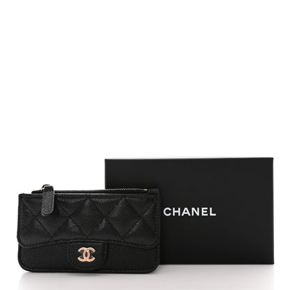 Chanel Caviar Quilted Flap Zip Card Holder Black 8 of 8