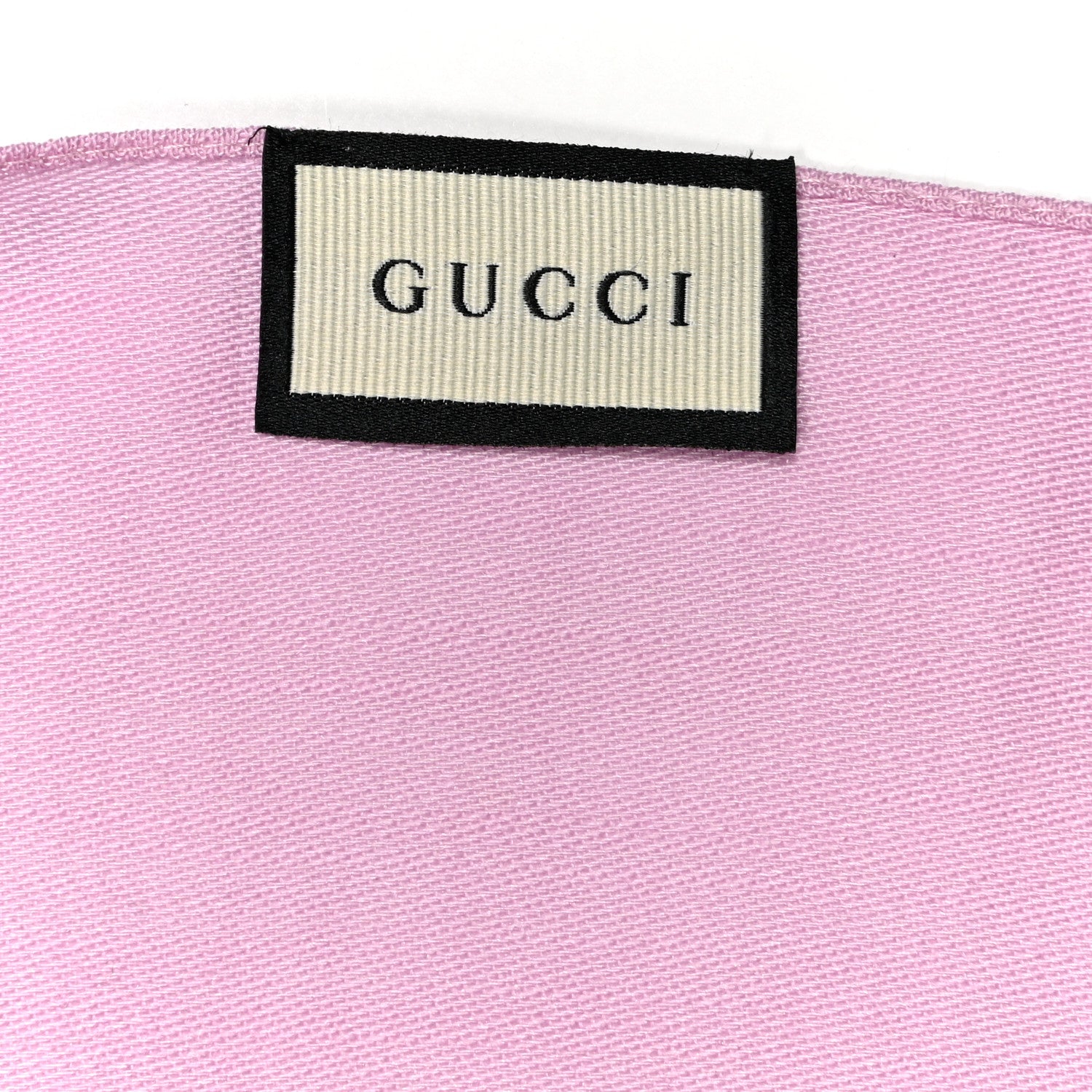 Gucci Wool Silk GG Monogram GGNat Scarf Rose 4 of 4