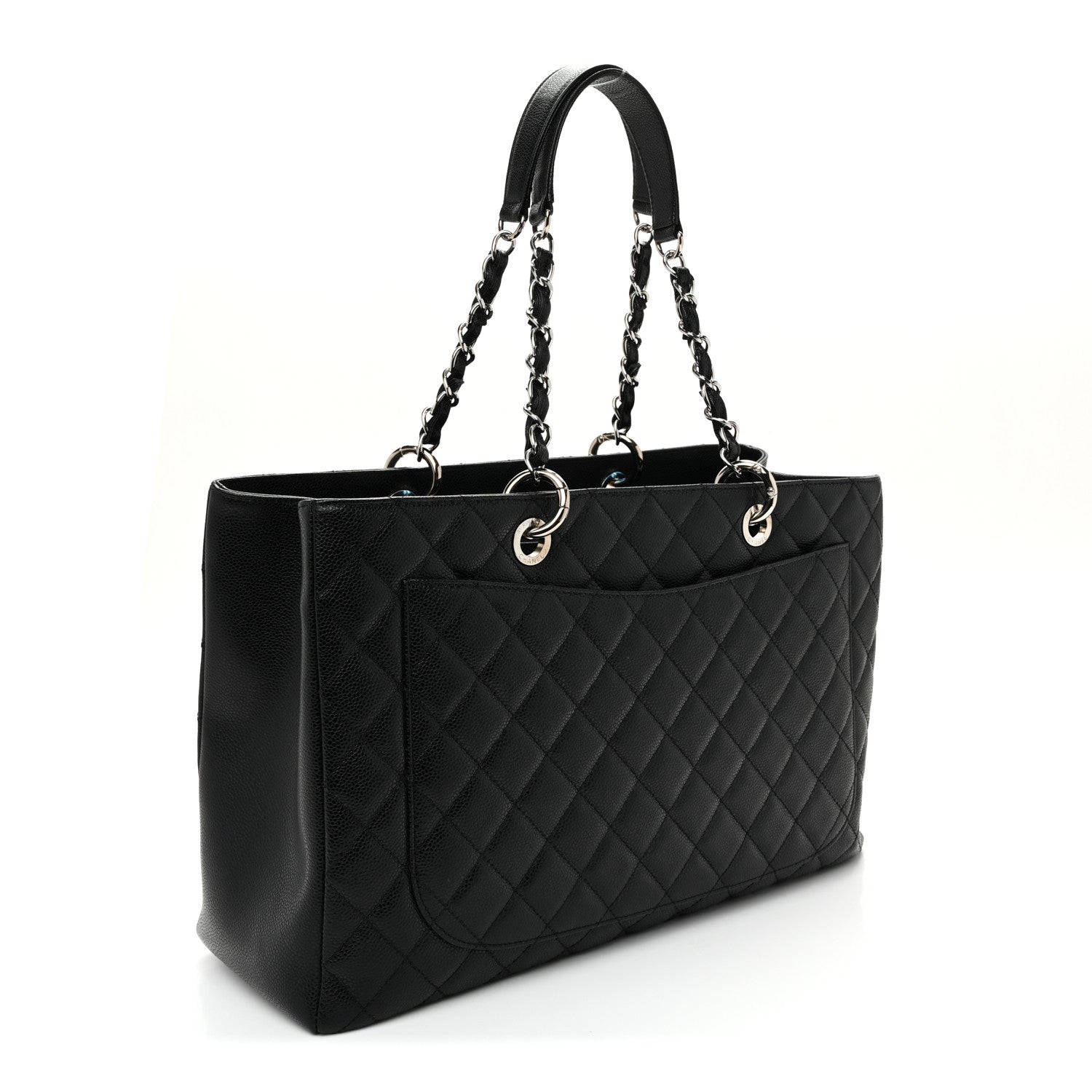 Chanel Caviar Quilted XL Grand Shopping Tote GST Black 3 of 10