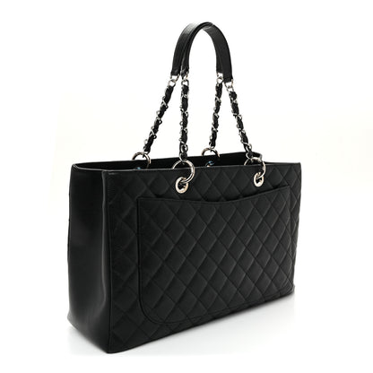 Chanel Caviar Quilted XL Grand Shopping Tote GST Black 3 of 10