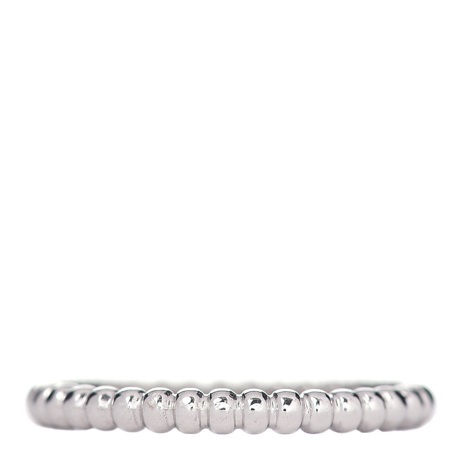 Van Cleef & Arpels 18K White Gold Small Perlee Ring 55 7.25 1 of 5