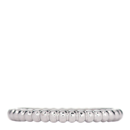 Van Cleef & Arpels 18K White Gold Small Perlee Ring 55 7.25 1 of 5